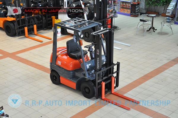 ขายรถโฟล์คลิฟท์มือสอง TOYOTA รุ่น 6FG15-12482 ราคา 185,000 บาท นำเข้าจากประเทศญี่ปุ่น 100\% ไม่เคยใช้งานในประเทศไทย