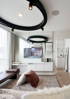 ขายดาวน์คอนโดห้องมุม Esta Bliss Condo รามอินทรา ขนาด 45.91 ตรม.  ตึก A ชั้นที่ 2