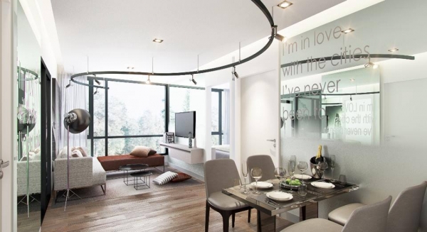 ขายดาวน์คอนโดห้องมุม Esta Bliss Condo รามอินทรา ขนาด 45.91 ตรม.  ตึก A ชั้นที่ 2