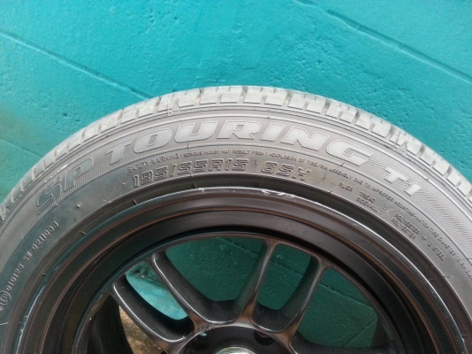 ล้อ Enkai RPF1 Taiwan ขนาด 15x6.5 + ยาง Dunlop 195/55R15