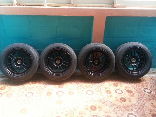 ล้อ Enkai RPF1 Taiwan ขนาด 15x6.5 + ยาง Dunlop 195/55R15