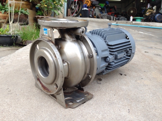 ขายปั้มน้ำหอยโข่งหัวปั้มสแตนเลส Ebara 3hp. 380V ขนาดเข้า 2.5นิ้ว ออก 2นิ้ว สภาพดี พร้อมใช้งาน