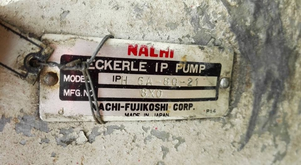 ชุดส่งกำลังมอเตอร์ปั้มไฮดรอลิค NACHI 100 ตัน มอเตอร์ Mitsubishi 50 HP 380V งานเจแปนสดนอกถอดจากไลน์ผลิต