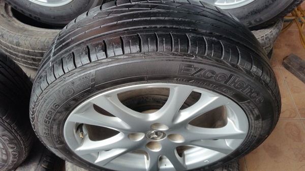 ขายล้อ Mazda 2 ขอบ16 ยาง185/55/16 ปี 12 4 ล้อ