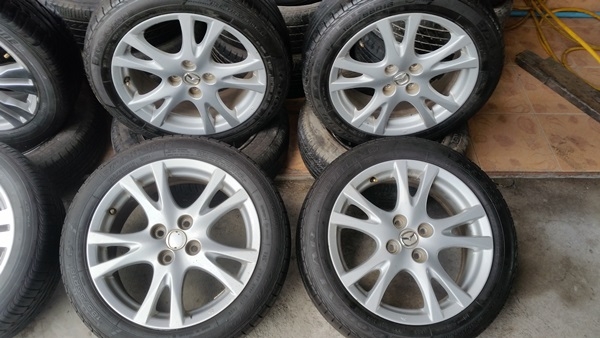 ขายล้อ Mazda 2 ขอบ16 ยาง185/55/16 ปี 12 4 ล้อ