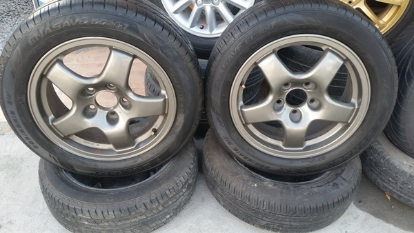 ขายล้อ GTS R32 กว้าง6.5 ET40 ยางปี14  2 ล้อ