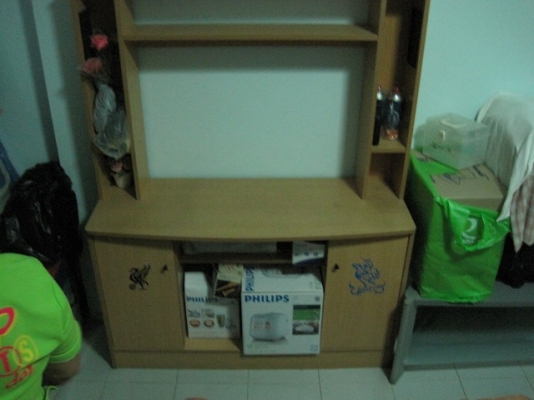 ขายตู้โชร์ไม้อัดวางทีวีกว้าง120*154cm
