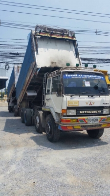 ขายรถพ่วงดัมพ์ 20 ล้อ Mitsubishi EURO 1 MMTF แม่ 12 ล้อ เครื่องเดิม 222 แรง ปี 45 เกียร์เดิม แม่ 12 ล้อ ลูก 2 เพลา มี 2 พ่วง ทะเบียนพร้อม