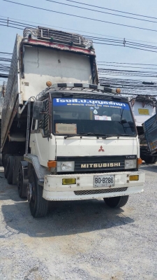 ขายรถพ่วงดัมพ์ 20 ล้อ Mitsubishi EURO 1 MMTF แม่ 12 ล้อ เครื่องเดิม 222 แรง ปี 45 เกียร์เดิม แม่ 12 ล้อ ลูก 2 เพลา มี 2 พ่วง ทะเบียนพร้อม