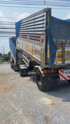 ขายรถพ่วงดัมพ์ 20 ล้อ Mitsubishi EURO 1 MMTF แม่ 12 ล้อ เครื่องเดิม 222 แรง ปี 45 เกียร์เดิม แม่ 12 ล้อ ลูก 2 เพลา มี 2 พ่วง ทะเบียนพร้อม