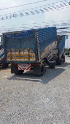 ขายรถพ่วงดัมพ์ 20 ล้อ Mitsubishi EURO 1 MMTF แม่ 12 ล้อ เครื่องเดิม 222 แรง ปี 45 เกียร์เดิม แม่ 12 ล้อ ลูก 2 เพลา มี 2 พ่วง ทะเบียนพร้อม