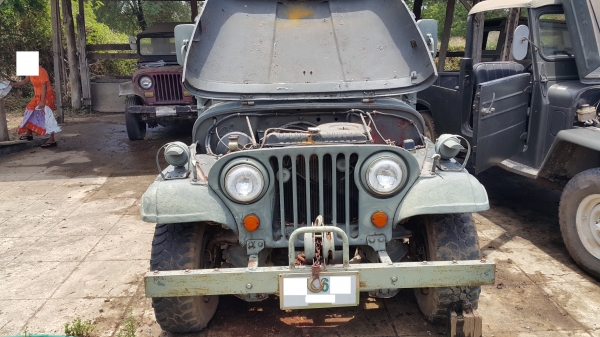 ซื้อ 1 แถม1 (แถม Jeep wrangler จักรยาน) ขาย Jeep CJ5 มีวินซ์หน้า รถขับสอง เครื่องเบนซินโตโยต้า ติดแก๊ส ทะเบียนเต็มพร้อมโอน ขายถูก 150000