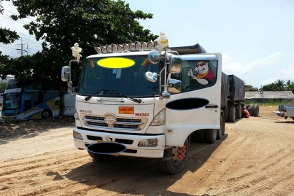 รถบรรทุก ฮีโน่ 260 ngvแท้ ดั้มสามมิตร