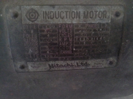 ขายมอเตอร์สามสาย 5hp hitachi ขายมอเตอร์สามสาย 5hp hitachi