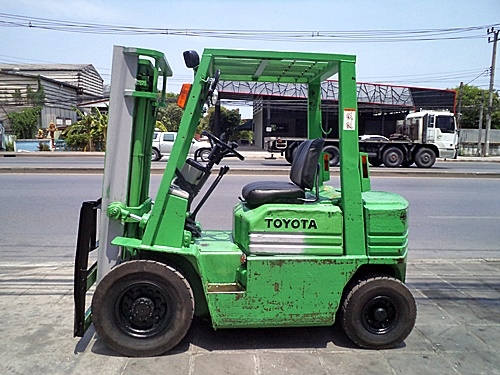 ขายรถยกโตโยต้า 2 ตัน รุ่น5  เครื่องเบนซิน กระบอกคู่  เสาสูง 3 เมตร  ยางตัน พวงมาลัยเพาเว่อร์  สีเดิมจากนอก นำเข้าจากญี่ปุ่น ใช้งานได้ทันที ราคา180000