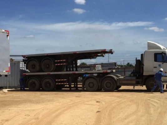 ขายหางพื้นเรียบสามมิตรกับ RCK 2 เพลา ยาว 12 เมตรปี 2551 ราคา 160000