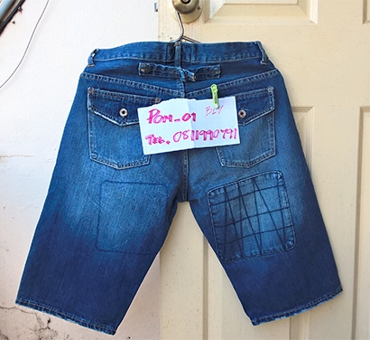 กางเกงยีนส์ขาสั้น ทำ vintage กางเกงยีนส์ขาสั้น ทำ vintage