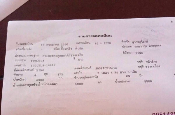 ขายรถหกล้อดัมพ์ Hino FC9J เครื่อง 175 แรง ปี 56 ดัมพ์สามมิตรรถสวยๆพร้อมใช้งาน ขายรถหกล้อดัมพ์ Hino FC9J เครื่อง 175 แรง ปี 56 ดัมพ์สามมิตรรถสวยๆพร้อมใช้งาน