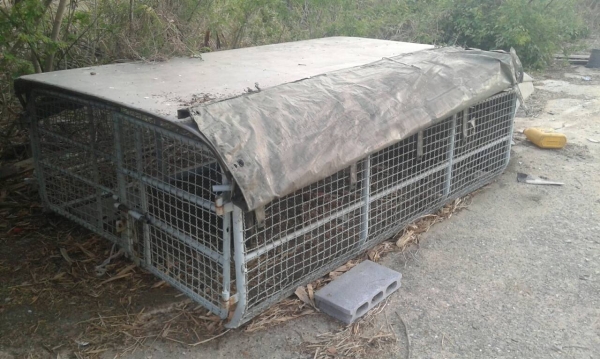 คอกหลังคาอลูมิเนียมสภาพดีไม่ผุประตูหลังครบใส่กระบะตอนเดียว