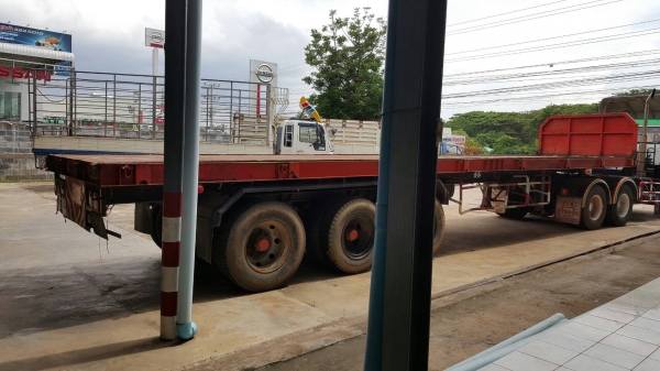 ขาย หางเทนเลอร์ พื้นเรียบ 3 เพลายัด ยาว 12 เมตร มีระบบถุงลมยกเพลาได้ เอกสารเล่มทะเบียนครบ