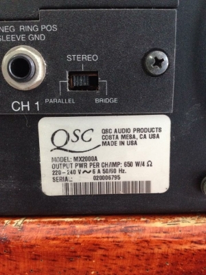 ขายแอมป์Qsc mx2000a