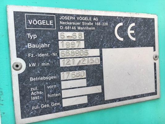 Vogele Super 1800 : รถปูยาง 5 เมตร ปี1997 โทร. 080-6565422 (หนิง)