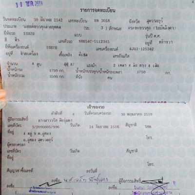 สี่ล้อเล็ก ISUZU 87 แรงม้า