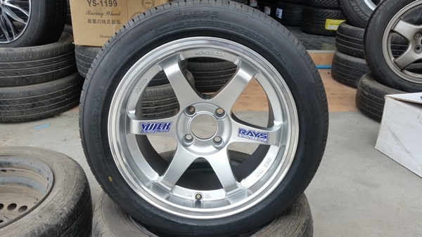 ขายล้อมือ2 TE37 ขอบ15 หน้า8 ET25 ยางใหม่ 4 ล้อ