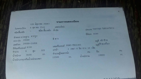 รถฮีโน่ 10 ล้อ หัวลาก เปอร์เฟีย 315 แรงม้า. ปี 50.  ( ** ขาย เฉพาะหัว. )    สนใจติดต่อ  081 - 6079515
