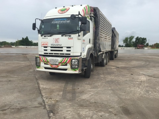 ขายรถสิบล้อ ISUZU DECA FXZ360แรง ปี55 พ่วงแม่ลูกคอกเกษตรกะบะมิเนียมพืชไร่