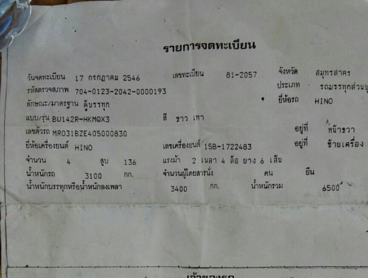 หกล้อ ฮีโน่ DUTRO136ยูโร2ปี46ช่วงยาว4.30ม บรรทุกตู้เเห้ง สภาพดีสวยพร้อมใช้งาน ทะเบียนพร้อมโอน หกล้อ ฮีโน่ DUTRO136ยูโร2ปี46ช่วงยาว4.30ม บรรทุกตู้เเห้ง สภาพดีสวยพร้อมใช้งาน ทะเบียนพร้อมโอน