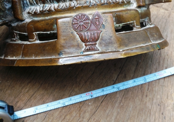 พระพุทธชินราช อุดมวลสารพุทธคุณ ด้านหลังมียันต์ประจำหลวงพ่อ พระบ้านพระแท้ 5นิ้ว