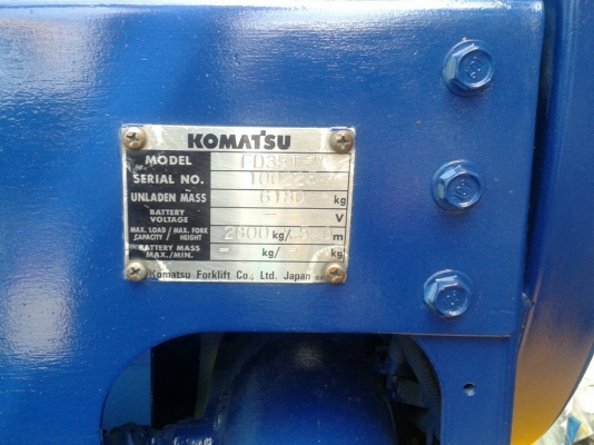 ขายด่วน รถยกโฟล์คลิฟท์ Komatsu 3.5 Ton เกียร์ออโต้ ยางตัน