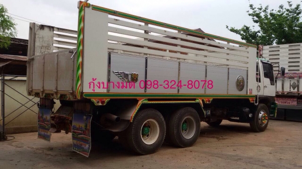 ขายรถบรรทุก HINO 3M เครื่องเดิม 240 แรง เกียร์เดิม ปี 37 ยางเต็ม แอร์ มีระบบลากพ่วง