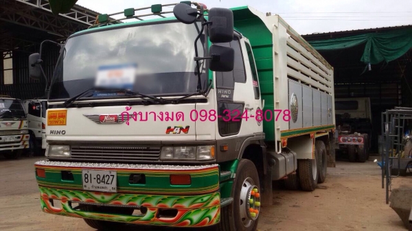 ขายรถบรรทุก HINO 3M เครื่องเดิม 240 แรง เกียร์เดิม ปี 37 ยางเต็ม แอร์ มีระบบลากพ่วง