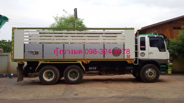 ขายรถบรรทุก HINO 3M เครื่องเดิม 240 แรง เกียร์เดิม ปี 37 ยางเต็ม แอร์ มีระบบลากพ่วง