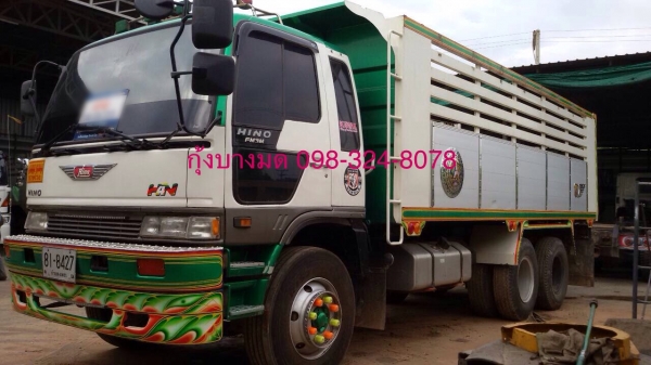 ขายรถบรรทุก HINO 3M เครื่องเดิม 240 แรง เกียร์เดิม ปี 37 ยางเต็ม แอร์ มีระบบลากพ่วง