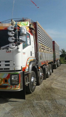 ขายรถสิบล้อ ISUZU DECA FXZ 360แรง พ่วงแม่ลูกคอกเกษตรดั้มมิเนียมชุดใหญ่ รถสวยจัดพร้อมใช้งาน