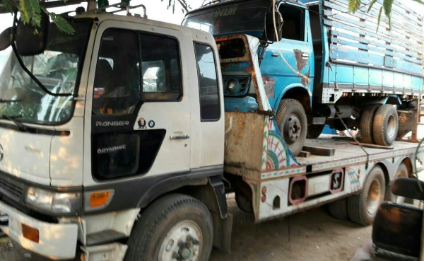 สิบล้อ ฮีโน KT725 EH700 เพาเดียว ท้ายลากรถเกียว สภาพดีพร้อมใช้งาน ทะเบียนพร้อมโอน