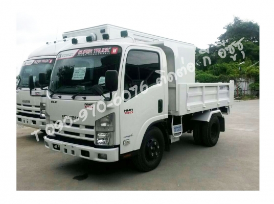 รถบรรทุกอีซูซุ6ล้อ ISUZU NMR130แรงม้า กระบะเหล็กดัมพ์ดิน