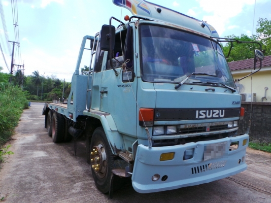 รถสิบล้อท้ายลาดยี่ห้อ ISUZU  FVZ หัวบางเดิม เครื่องเดิม คัซซีสวยตลอดแนวค่ะ