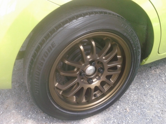 ล้อ+ยางRE30(สีน้ำตาลไหม้)ขอบ15"4รู100&amp;114กว้าง6.5" ET40พร้อมยาง185/55/15 ยกชุด8,700 บ.