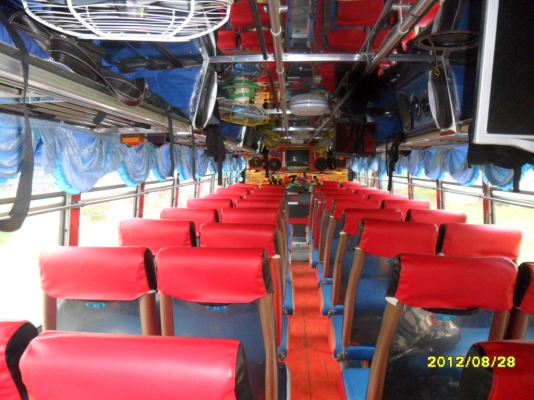 ขายรถบัสพัดลม12เมตรหรือแลกเทเลอร์สิบล้อหางปลา