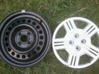 ขายล้อกะทะเหล็ก 4รู100ราคาถูก