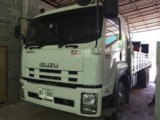 10 ล้อ 2 เพลา240แรง...ISUZU FVM ช่วงยาว ไมล์ 3 หมื่นกิโลนิดๆ ปี 2012 กระบะยาว7คอ ช่วงล้อ 5.80 ม.