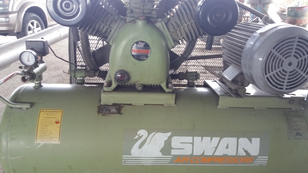 ปั๊มลม 10 แรง swan มอเตอร์ 3 สาย สภาพดี พร้อมใช้