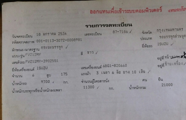 สิบล้อ อีซูชุ ร็อค FVZ12M175 ดั้ม สโลส 2เพา สภาพดีสวยพร้อมใช้ ทะเบียนพร้อมโอน สิบล้อ อีซูชุ ร็อค FVZ12M175 ดั้ม สโลส 2เพา สภาพดีสวยพร้อมใช้ ทะเบียนพร้อมโอน