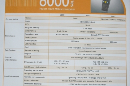 เครื่องอ่านแบบเลเซอร์อ่าน BAR CODE CIPHER LAB รุ่น 8000-L