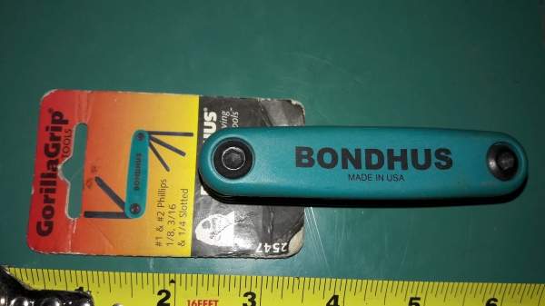 ขายชุดไขควงพับใหม่เก่าเก็บ BONDHUS Made in USA.