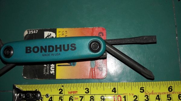 ขายชุดไขควงพับใหม่เก่าเก็บ BONDHUS Made in USA.